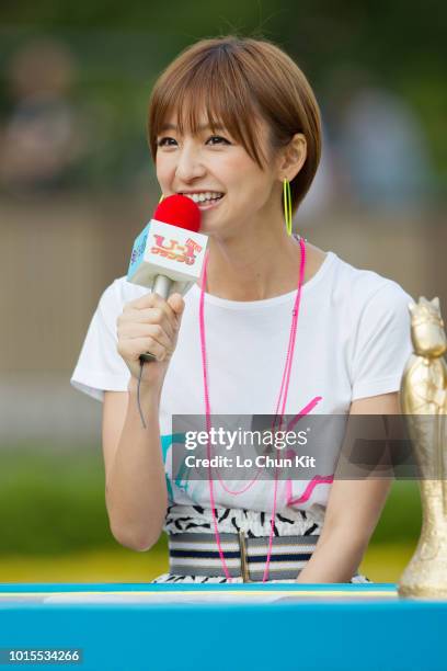 Members of Japanese girl group AKB48 Mariko Shinoda attends a event at Tokyo Racecourse on June 6 , 2010 in Tokyo, Japan.