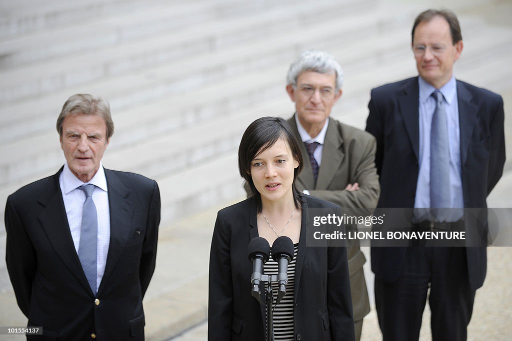 French academic Clotilde Reiss (2nd L) s