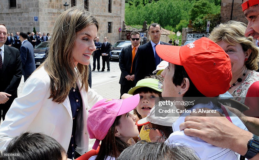 Princess Letizia Visits San Millan de la Cogolla