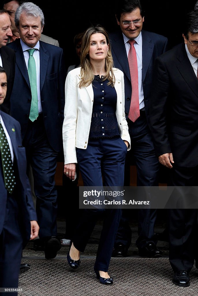 Princess Letizia Visits San Millan de la Cogolla