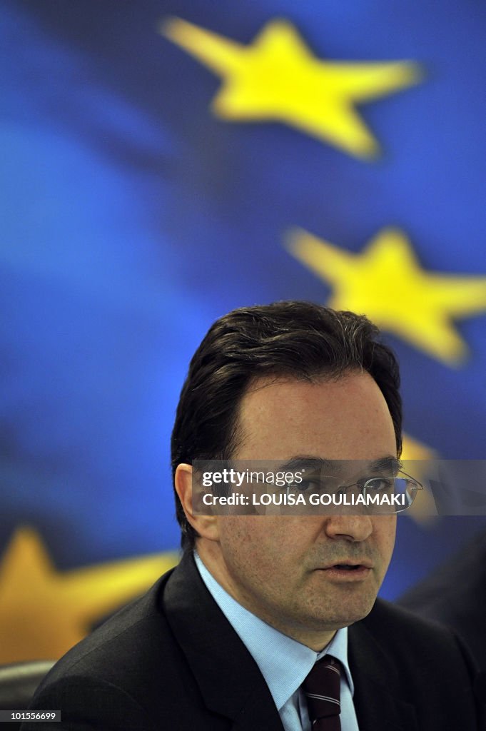 Greek Finance Minister George Papaconsta