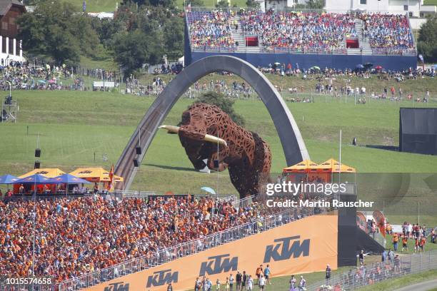 Overview Red Bull Ring during the MotoGp of Austria - Race at Red Bull Ring on August 12, 2018 in Spielberg, Austria.