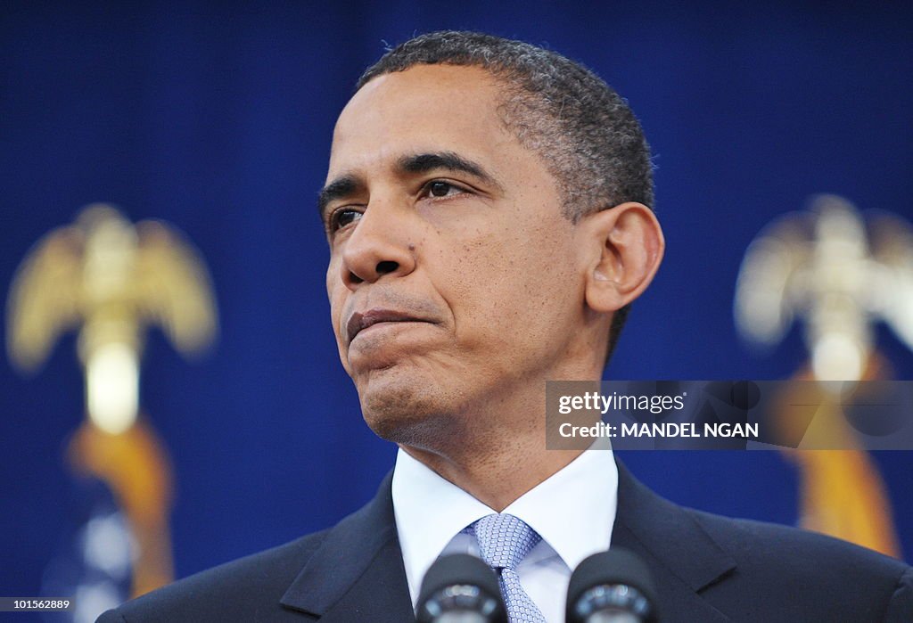 US President Barack Obama speaks on the