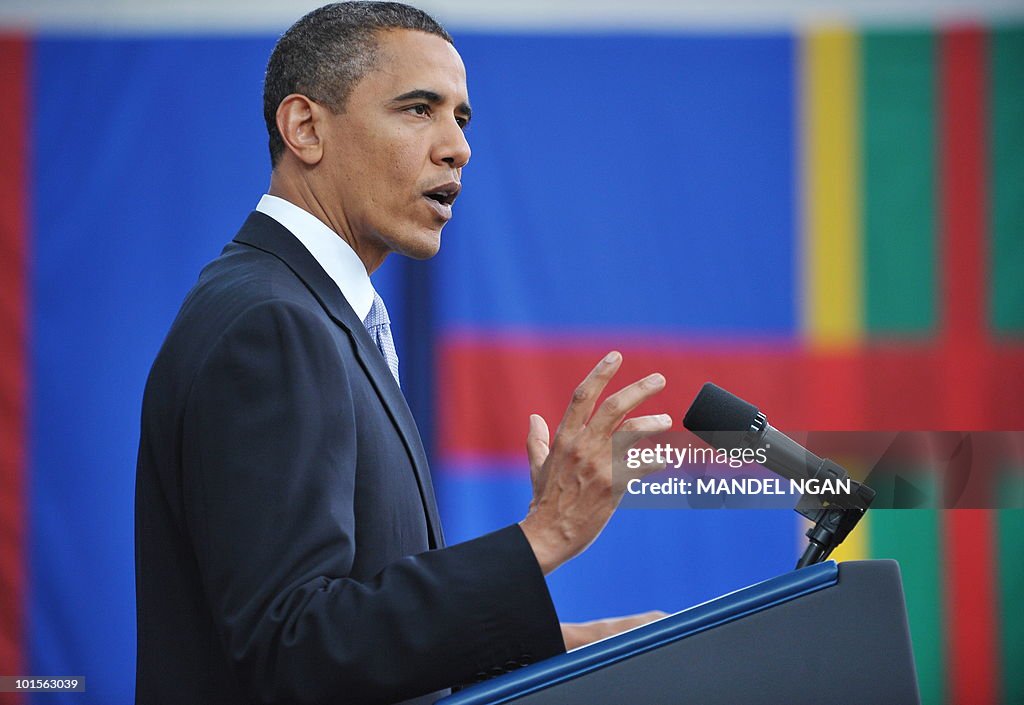 US President Barack Obama speaks on the