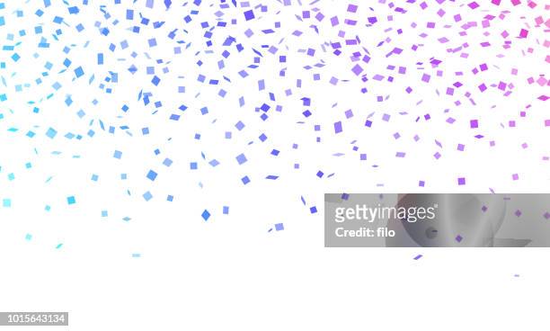 bildbanksillustrationer, clip art samt tecknat material och ikoner med konfetti firande - background purple