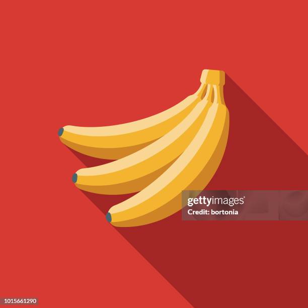 illustrazioni stock, clip art, cartoni animati e icone di tendenza di icona della colazione con design piatto banana - banana