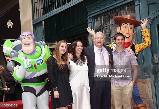 Composer Randy Newman with his wife, Gretchen Preece and their children attend the Hollywood Walk Of Fame star ceremony honoring him on June 2, 2010...