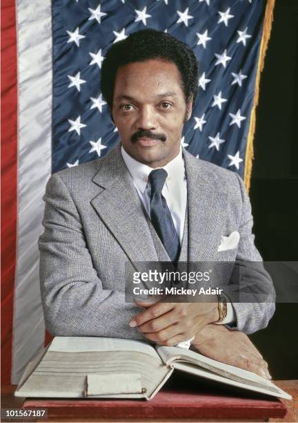 Presidential candidate Rev. Jesse Jackson poses for a portrait in 1984 in Tallahassee, Florida.