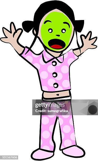 embarrassing moment - slumber party stock illustrations