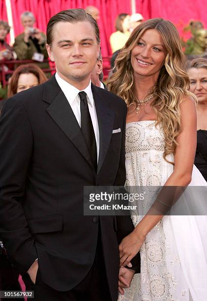 Leonardo DiCaprio, nominee Best Actor in a Leading Role for �The Aviator�, and Gisele Bundchen