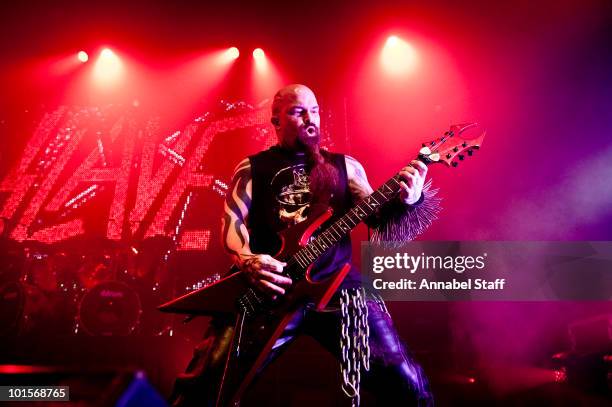 Kerry King of Slayer performs at The Forum on June 2, 2010 in London, England.