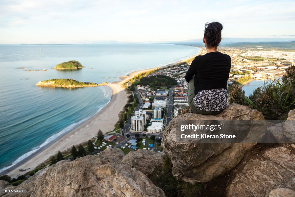 Person on top of a mountain
