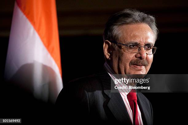 Yogesh Chander Deveshwar, chairman of India Tobacco Company Ltd. , speaks at the U.S.-India Business Council meeting in Washington, D.C., U.S., on...