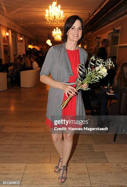 Actress Susanne Kellermann attends the premiere of 'Puppenspiel' at the Forum Kino on June 2, 2010 in Munich, Germany.