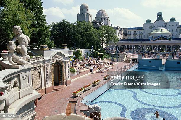 gellert medicinal baths, budapest, hungary - hungria - fotografias e filmes do acervo