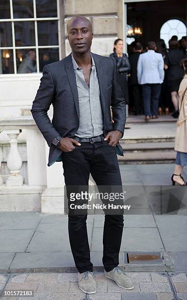 Ozwald Boateng attends the Maison Martin Margiela '20' Exhibition at Somerset House on June 2, 2010 in London, England.