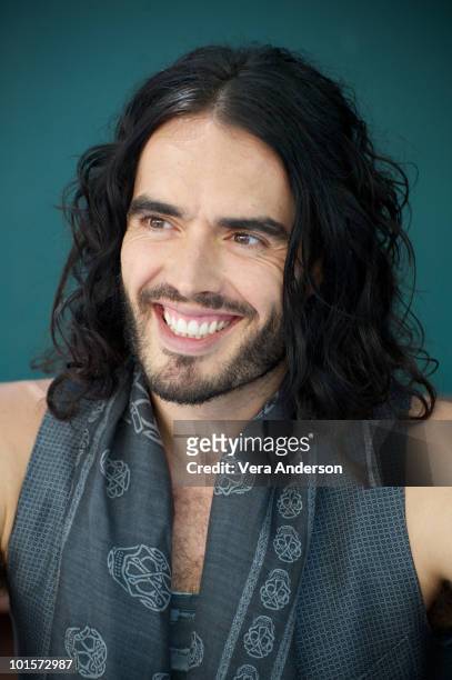 Russell Brand at the "Get Him To The Greek" Press Conference at The Greek Theatre on May 22, 2010 in Los Angeles, California.