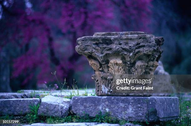 greece, olympia, international sporting event ruins - olympia stockfoto's en -beelden