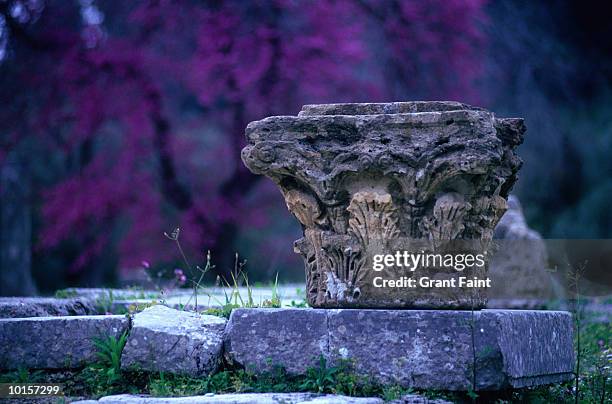 greece, olympia, international sporting event ruins - olympia stock pictures, royalty-free photos & images