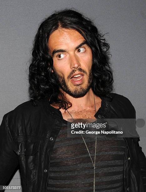 Actor Russell Brand attends Meet The Actors: "Get Him To The Greek" at the Apple Store Soho on June 2, 2010 in New York City.