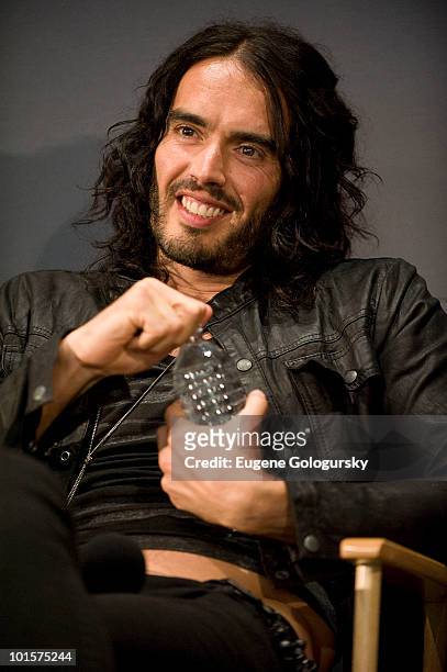 Russell Brand attends Meet The Actors: "Get Him To The Greek" at the Apple Store Soho on June 2, 2010 in New York City.