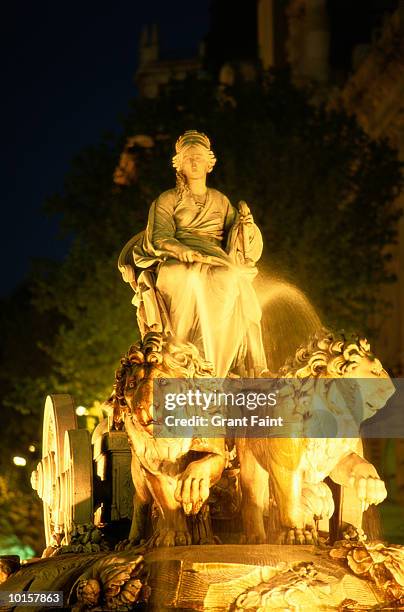 madrid spain, cibeles plaza - cibeles stock-fotos und bilder