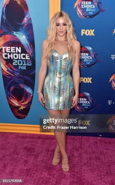 Chloe Lukasiak attends FOX's Teen Choice Awards at The Forum on August 12, 2018 in Inglewood, California.