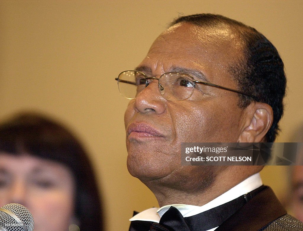 Nation of Islam leader Louis Farrakhan t