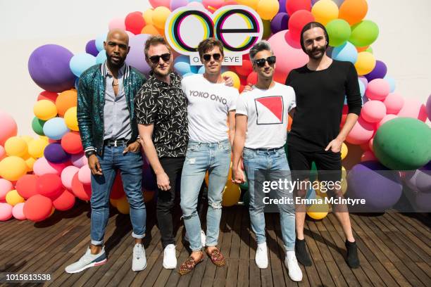 Karamo Brown, Bobby Berk, Antoni Porowski, Tan France and Jonathan Van Ness attend Netflix's 'Queer Eye' Celebrates 4 Emmy Nominations with GLSEN at...