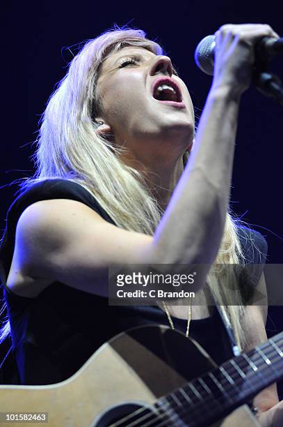 Ellie Goulding performs on stage at Wembley Arena on May 26, 2010 in London, England.
