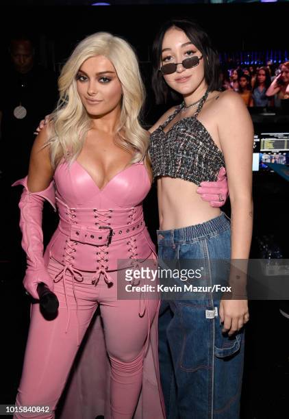 Bebe Rexha and Noah Cyrus attend FOX's Teen Choice Awards at The Forum on August 12, 2018 in Inglewood, California.