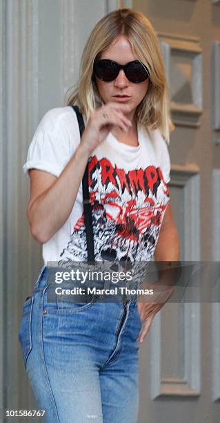 ActressChloe Sevigny is seen on the set of the movie "Something Borrowed" on location in the east village on June 2, 2010 in New York, City.