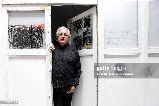 Professor Germano Celant, curator of Fondazione Emilio Vedova during the opening of exhibition, on June 3, 2010 in Venice, Italy. The exhibition of...