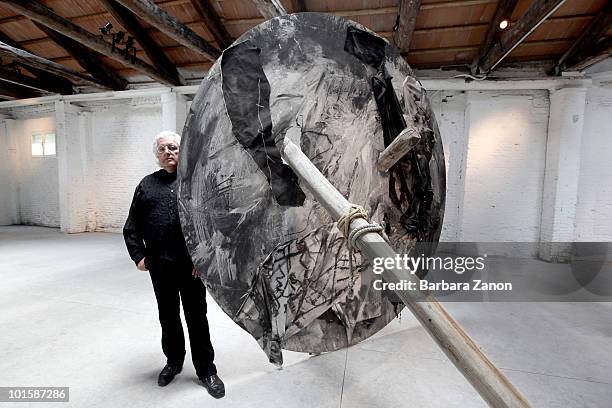 Professor Germano Celant, curator of Fondazione Emilio Vedova during the opening of exhibition, on June 3, 2010 in Venice, Italy. The exhibition of...
