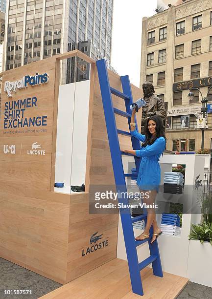Actress Reshma Shetty of USA Network's "Royal Pains" attends the "Royal Pains Summer Shirt Exchange" benefitting "Doctors Without Borders" in Greeley...