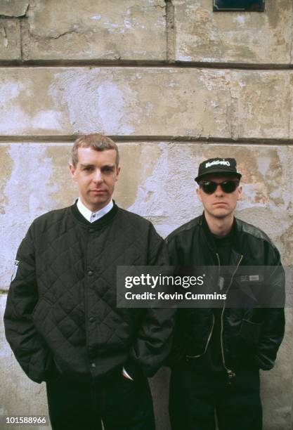 Neil Tennant and Chris Lowe of British group the Pet Shop Boys in Prague in May 1991.