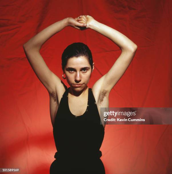 English singer-songwriter and guitarist PJ Harvey, 23rd March 1992.