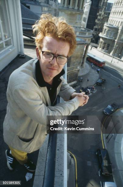 Chris Evans outside the BBC Radio 1 studios in London, England in November 1995.