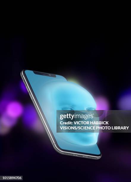 artificial intelligence, conceptual illustration - facial recognition technology graphics stock illustrations