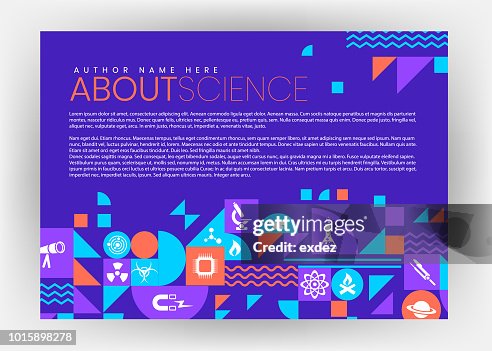 Science Blog Layout Science Page With Shape Design High-Res Vector Graphic - Getty Images