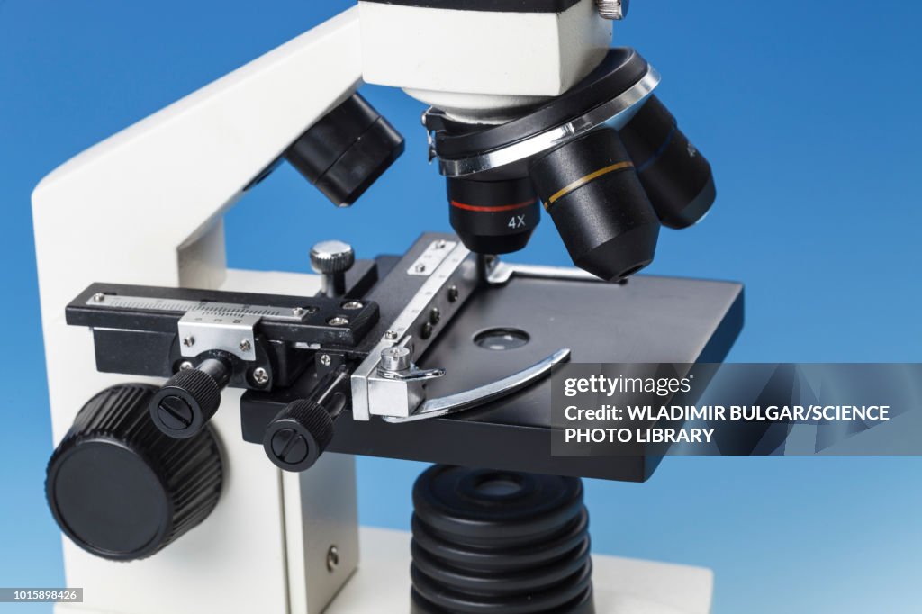 Light Microscope Scale Light Microscope Stage And Lenses High-Res Stock Photo - Getty Images