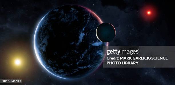 nemesis seen from earth, illustration - solar system stock illustrations