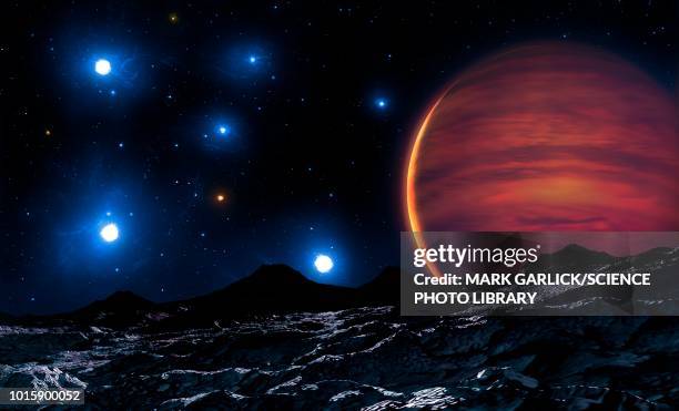 brown dwarf in pleiades, illustration - pleiades stock illustrations