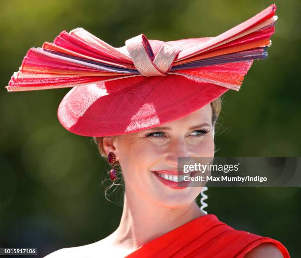 Racing presenter Francesca Cumani attends day 3 'Ladies Day' of the Qatar Goodwood Festival 2018 at Goodwood Racecourse on August 2, 2018 in...