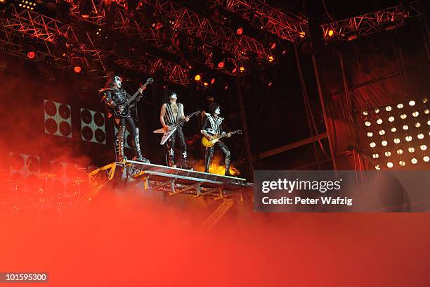 Kiss perform during the first day of Rock am Ring on June 03, 2010 in Nuerburg, Germany.