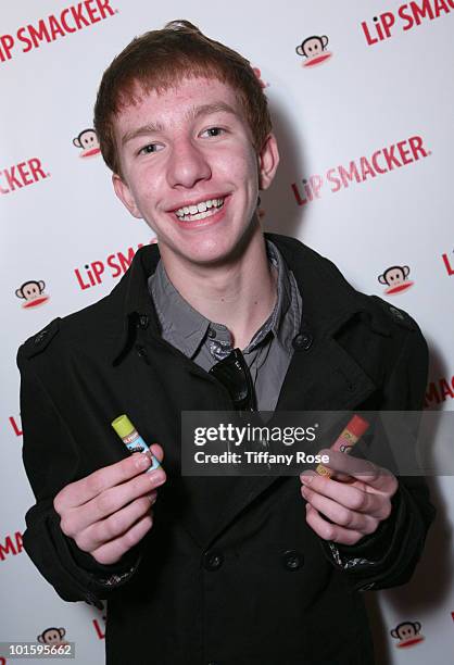 Actor Joshua Logan Moore and Lipsmacker at Melanie Segal's Kids Choice Lounge for Save the Children - Day 2 at The Magic Castle on March 25, 2010 in...