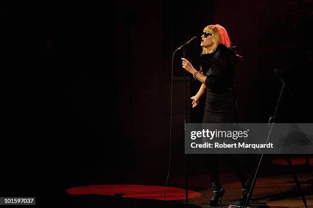 Melody Gardot performs at the Palau de la Musica on April 14, 2010 in Barcelona, Spain.