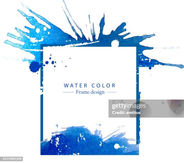 paint frame - watercolor splash stock illustrations
