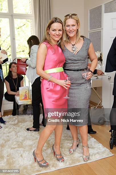 Maria Hatzistefanis and Tanya Rose attend the book launch party for Santa Montefiore's 'The Affair' hosted by Maria Hatzistefanis and Rodial on April...