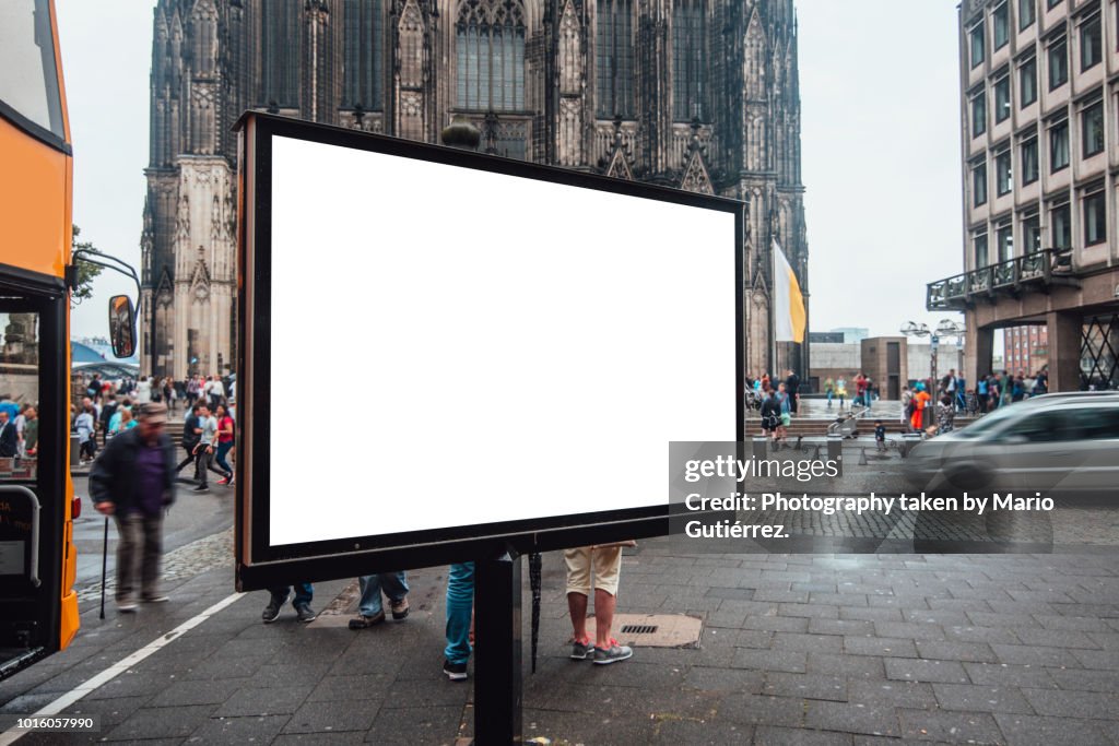 Blank billboard outdoors